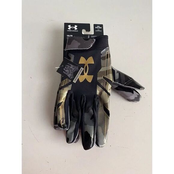 Under Armour UA F8 LE Gold Camo Football Gloves Men’s Sz XL Limited Edition NEW - Picture 6 of 11